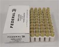 Federal 9mm Luger 115 Grain FMJ Full 50ct