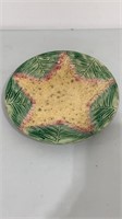 Antique Etruscan Majolica plate bowl with with
