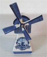 Delft hand painted windmill Note: Has repair 9"