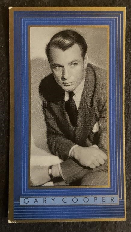 GARY COOPER: Antique Tobacco Card (1936)