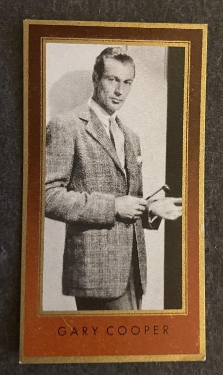 GARY COOPER: Antique Tobacco Card (1936)