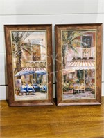 pair of tropical cafe prints