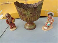 INDIAN FIGURINES AND VASE