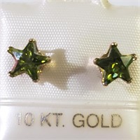 $120 10K  Peridot Earrings