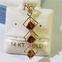 $400 14K  Citrine Pendant