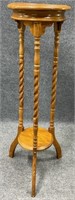 Oak Barley Twist Plant Stand