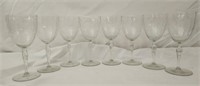 8pcs Etched Stemmed Glasses