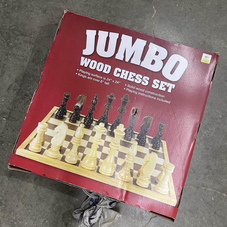 Jumbo Wood Chess Set NIB