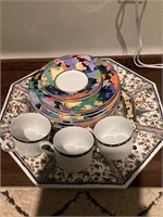 Dishes with bowl