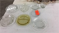Glass and depression glass plates