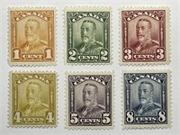 CANADA: 1928-29 Six Stamps #149-154 1c-8c