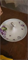 Vintage Violet Porcelain Tidbit 8"
Hand painted