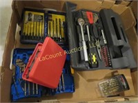 tool set ratchet allen wrenches drill bits driver