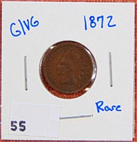 1872 Indian Cent G-VG