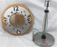 Wall Clock and Paper Towel Holder