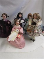 COLLECTION OF LITTLE WOMEN PORCELAIN DOLLS