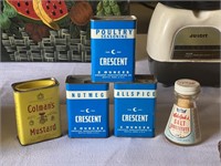 Vintage Crescent Spice Tins (Unopened)