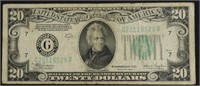 1934 20 $ FEDERAL RESEREVE NOTE VF
