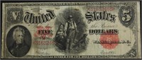 1907 5 $ US LEGAL TENDER VF