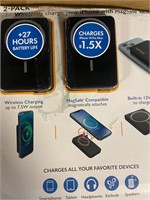 2 pack MyCharge wireless magnetic power banks