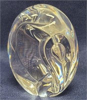 Steuben Signed Art Glass Elephant Paperweight