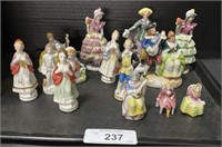 14 Porcelain Occupied Japan Figurines.