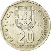 Portugal 20 escudos, 1987
