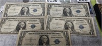 (5)  $1 BLUE SEAL SILVER CERTIFICATES