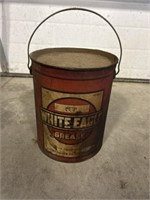 Vintage White Eagle grease can
