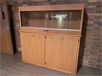 Wooden Display Case with Storage
