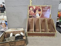 Vintage Hardware And Cigar Box Display