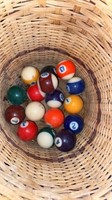 Basket of Mini Pool Balls