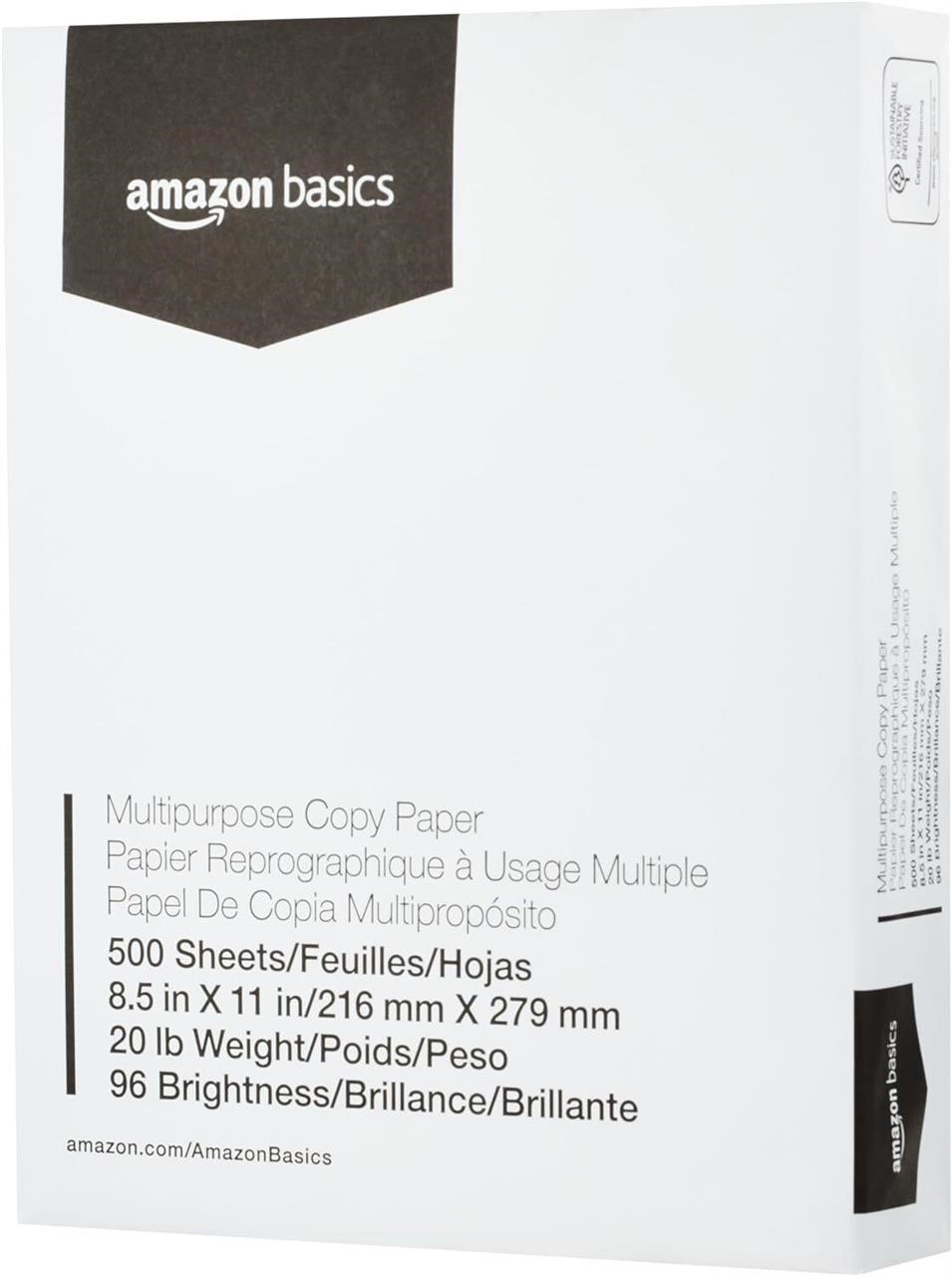 Amazon Basics Multipurpose Copy Paper  8.5 x 11