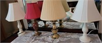 Group of 4 small bedside lamps