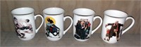 Four Norman Rockwell Mugs