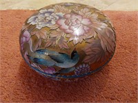 Closinne Enamel Painted Lidded Bowl