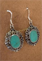 Dangle Turquoise Earrings .925