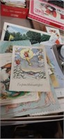 Lot with vintage postcards and greeting cards