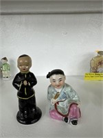 Vintage Chinese figures, 3 1/2in T