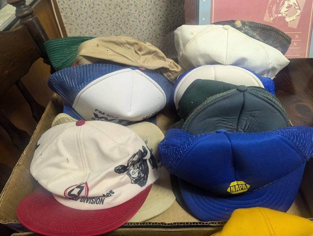 Vintage hats caps WFRB Fuel City Sisler Lumber etc