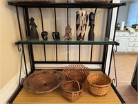 African Carved Art and Selection of Baskets