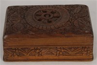 MADE IN PAKISTAN WOODEN CARVED JEWELRY BOX