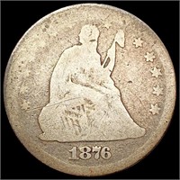 1876-CC Seated Liberty Quarter NICELY CIRCULATED