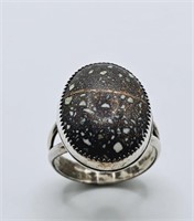 Sterling Silver Natural Stone Ring