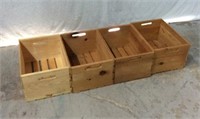 4 Wooden Storage Crates G12B
