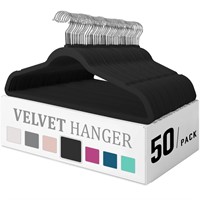 Premium Velvet Hangers 50 Pack, Heavy Duty Study B