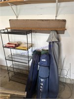 WIRE RACK, 23W X 12D X 51T, WITH CONTENTS--(4) BAG
