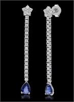 $4470  2.45 cts Blue Sapphire & Diamond 14k
