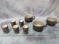 Asian Style Stoneware Mugs