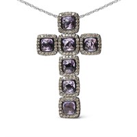 18k Rose Gold Multi-cut 5.55ct Gemstone Necklace